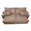Ver imagem 6 de Sofá Retrátil e Reclinável com Molas Cama Inbox Premium 2,72M Tecido em Linho Bege Escuro