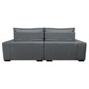 Ver imagem 7 de Sofá Retrátil e Reclinável com Molas Cama Inbox Premium 2,72M Tecido em Linho Cinza Escuro