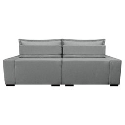 Sofá Retrátil e Reclinável com Molas Cama Inbox Premium 2,92M Tecido em Linho Cinza Claro - 7 Sofá Retrátil e Reclinável com Molas Cama Inbox Premium 2,92M Tecido em Linho Cinza Claro - 7