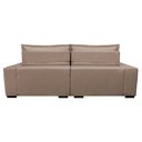 Ver imagem 7 de Sofá Retrátil e Reclinável com Molas Cama Inbox Premium 3,12M Tecido em Linho Bege Escuro