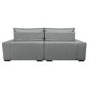 Ver imagem 7 de Sofá Retrátil e Reclinável com Molas Cama Inbox Premium 3,12M Tecido em Linho Cinza Claro