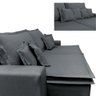 Sofá Retrátil e Reclinável com Molas Cama Inbox Premium 3,12M Tecido em Linho Cinza Escuro - 5