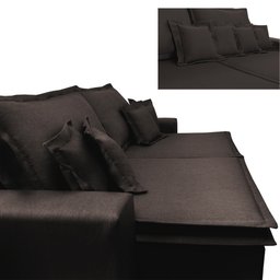 Sofá Retrátil e Reclinável com Molas Cama Inbox Premium 3,12M Tecido em Linho Marrom - 5