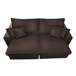 Sofá Retrátil e Reclinável com Molas Cama Inbox Premium 3,12M Tecido em Linho Marrom - 6