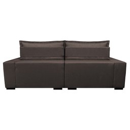 Sofá Retrátil e Reclinável com Molas Cama Inbox Premium 3,12M Tecido em Linho Marrom - 7