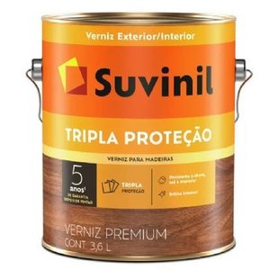 Verniz Madeira Tripla Proteção Mogno Brilhante 3,6l Suvinil - 53388528