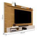 Ver imagem 4 de Painel Suspenso para TV Roma 60 pol 170cm MDF Nature para Sala Milani Movelaria