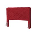 Ver imagem 2 de Cabeceira Cama Box Queen 1,60m Estofada Capri Veludo Vermelho
