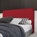 Ver imagem 1 de Cabeceira Cama Box Queen 1,60m Estofada Capri Veludo Vermelho