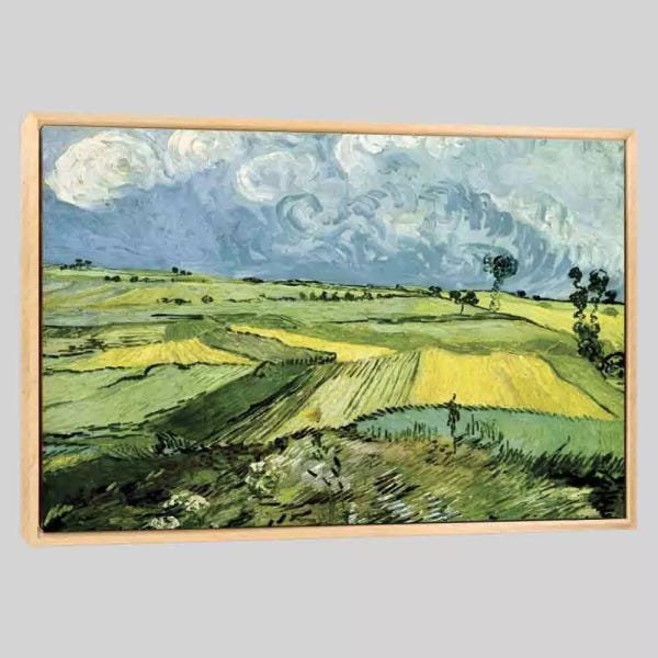 Quadro Reprodução Trigo Depois Da Chuva 63x95 Moldura Natural - 1