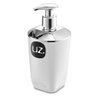 Porta Sabonete Plástico Saboneteira Líquida para Banheiro Uz Branco 400ml - 1