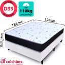 Ver imagem 2 de Cama Box + Colchão Viúva Espuma D33 Selada 128x188x62CM Antialérgico BF Colchões