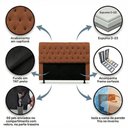 Ver imagem 3 de Cabeceira Cama Box King Size Sarah 195cm com Frame Bouclê Terracota - Desk Design