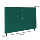 Ver imagem 3 de Cabeceira Estofada Solteiro 90cm Virgínia Suede Azul Tiffany