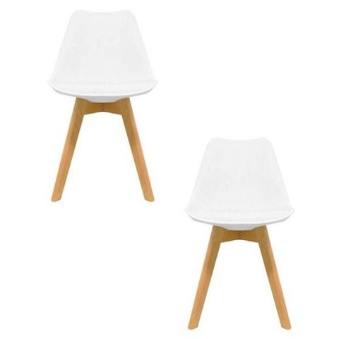 Kit 2 Cadeiras Moscou Sala de Jantar Branco -