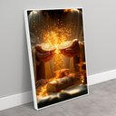 Ver imagem 2 de Quadro Decorativo Jesus Ceia Partilha do Pão Sala Quarto Casa Escritório