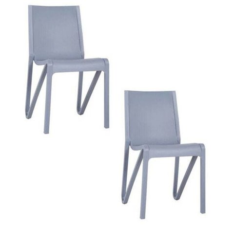 Kit 2 Cadeiras Estocolmo Sala de Jantar Cinza -