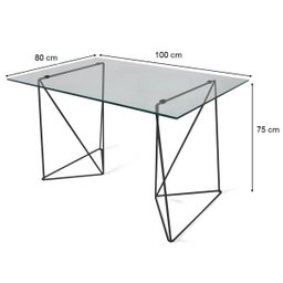 Mesa Cozinha Escritório Cavalete 80x100cm Atz130 Preto - 2