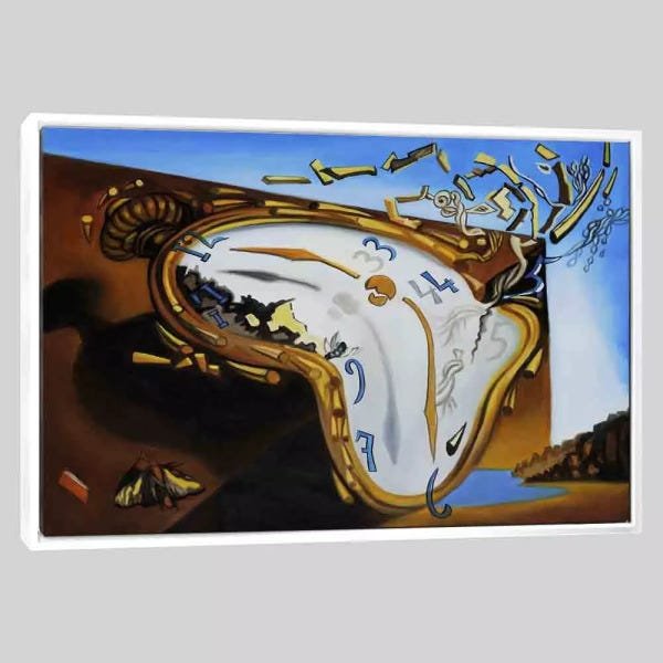 Quadro Reprodução Salvador Soft Watch 95x63 Moldura Branca - 1