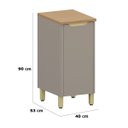Ver imagem 3 de Balcão para Cozinha 100% MDF 40 cm 1 Porta Lumen Freijó/Cinnamon
