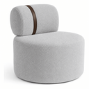 Ver imagem 1 de Poltrona Orgânica Moderna Decorativa para Sala Bouclé:Bouclé Cinza
