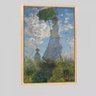 Quadro Reprodução Monet Mulher Sombrinha 95x63 Moldura Natural - 1