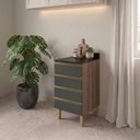 Ver imagem 7 de Balcão com Tampo 4 Gavetas MDF 40 cm Kali 1641022 Carvalho Toq Chumbo Nicioli