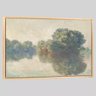 Quadro Reprodução Monet The Seine Ginervy 95x63 Moldura Natural - 1