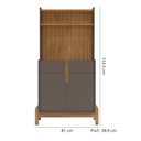 Ver imagem 2 de Sala de Jantar Cristaleira e Aparador Cantinho do Café Lizz Cinza Pérola Cedro Casa D