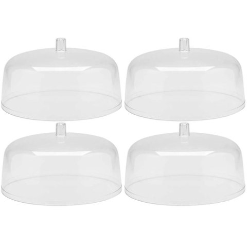 Kit 4 Cúpulas para Prato de Bolo 30cm Tampas Boleira Natural Padaria Confeitaria Lancheria ou
