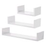 Kit 3 Nicho Prateleira U 20/30/40 Branco Mdf Decorativo Livros Sala Quarto Cozinha - 2