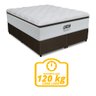 Cama Box King Colchão Gazin Molas Pocket Ensacadas Tower Branco / Marrom - 4