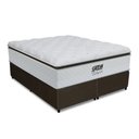 Ver imagem 1 de Cama Box King Colchão Gazin Molas Pocket Ensacadas Tower Branco / Marrom