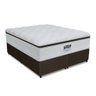 Cama Box King Colchão Gazin Molas Pocket Ensacadas Tower Branco / Marrom - 1
