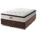 Ver imagem 1 de Cama Box King Colchão Gazin Molas Pocket Ensacadas Tower Branco / Marrom