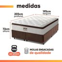 Ver imagem 3 de Cama Box King Colchão Gazin Molas Pocket Ensacadas Tower Branco / Marrom