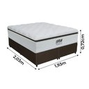 Ver imagem 3 de Cama Box King Colchão Gazin Molas Pocket Ensacadas Tower Branco / Marrom
