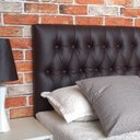 Ver imagem 2 de CABECEIRA PAINEL VINTAGE CORINO MARROM CASAL 140 X 60 RBL