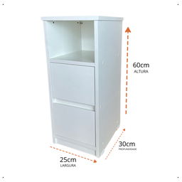 Mesa de Cabeceira Estreito 2 Gav Nicho para Quarto Pequeno - 2