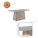 Ver imagem 5 de Mesa Jantar Diane 120cm Tampo MDF Vidro 4 Cadeiras Copper Prem Moderna Veludo Capuccino Off Naturale