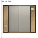 Ver imagem 2 de Guarda Roupa Casal 4 Portas Vidro Reflecta e 4 Gavetas Estônia - Amêndola/nude Prime Tx
