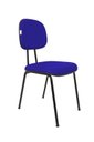 Ver imagem 1 de Cadeira Fixa Secretaria Bolt - Couro Sintetico Corano - Azul
