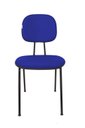 Ver imagem 2 de Cadeira Fixa Secretaria Bolt - Couro Sintetico Corano - Azul