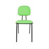 Cadeira Fixa Secretaria Polo - Couro Sintetico Corano - Verde - 2
