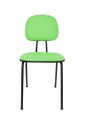 Ver imagem 2 de Cadeira Fixa Secretaria Polo - Couro Sintetico Corano - Verde