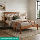 Ver imagem 6 de Cama King Madeira Macica Grando 204 cm Trelica Mogno Mell Nath