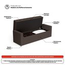 Ver imagem 4 de Cabeceira e Calçadeira Báu King Size Atena 195cm Capitonê Linho Cacau - Desk Design