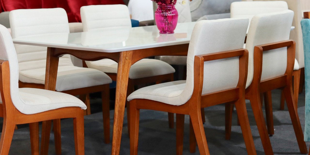 Sala de Jantar Completa com 6 Cadeiras Madeira Maciça 2,0x1,0 metros - Petra - Art Salas - 4