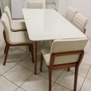 Ver imagem 2 de Sala de Jantar Completa com 6 Cadeiras Madeira Maciça 2,0x1,0 metros - Petra - Art Salas