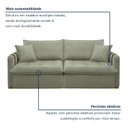 Ver imagem 6 de Sofá Cama Retrátil e Reclinável 2 Lugares Pés Madeira Maciça 200cm Michigan Yescasa